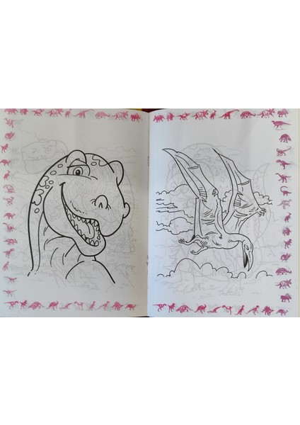 Dinozorlar Figürlü 5 Adetlik Boyama Kitabı Seti AD39665 fırsatları