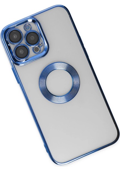 Apple iPhone 14 Pro Max Tavro Kapak – Renkli Çerçeve & Slim Stil - Mavi modelleri