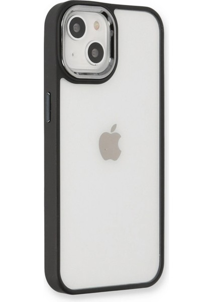 Apple iPhone 14 Plus Elegant Clear Case (Şeffaf Kılıf) - Stylish Protective Cover - Siyah