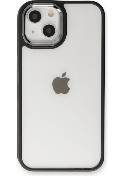 Apple iPhone 14 Plus Elegant Clear Case (Şeffaf Kılıf) - Stylish Protective Cover - Siyah modelleri