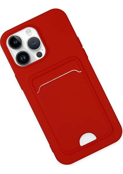 Apple iPhone 14 Pro Kılıf Card Flex Kılıf (Kartlıklı) - Kırmızı fiyatları