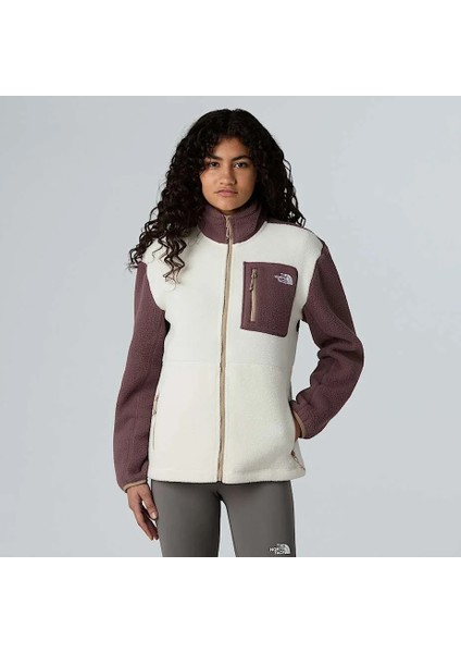 W Yumıorı Full Zıp Kadin Beyaz Polar NF0A8E88EWO1