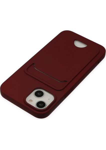 Apple iPhone 14 Plus Kılıf Card Flex Kılıf (Kartlıklı) - Bordo fırsatları
