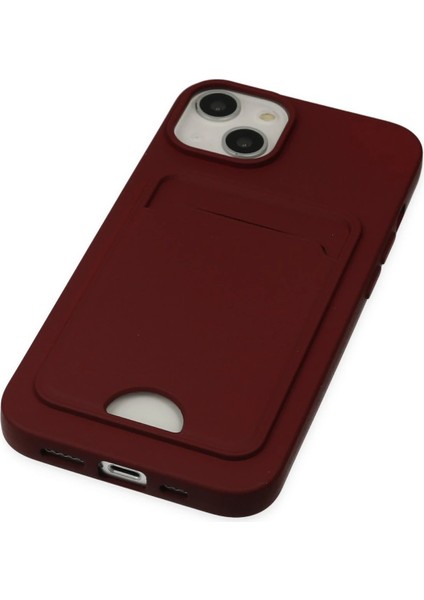 Apple iPhone 14 Plus Kılıf Card Flex Kılıf (Kartlıklı) - Bordo indirimleri