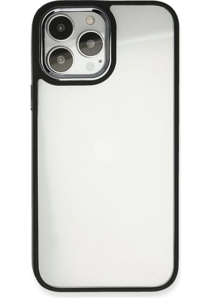 Apple iPhone 14 Pro Elegant Clear Case (Şeffaf Kılıf) - Stylish Protective Cover - Siyah fiyatları