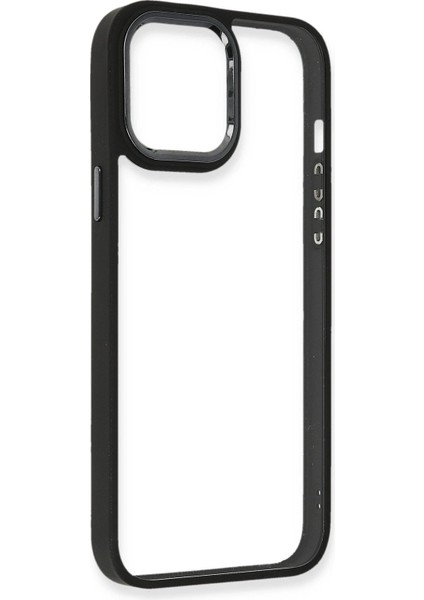 Apple iPhone 14 Pro Elegant Clear Case (Şeffaf Kılıf) - Stylish Protective Cover - Siyah fırsatları