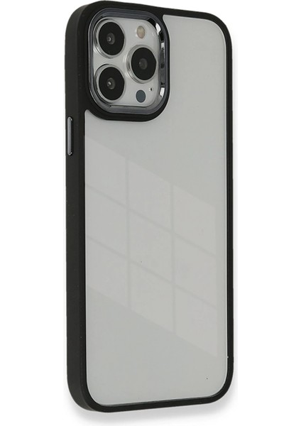 Apple iPhone 14 Pro Elegant Clear Case (Şeffaf Kılıf) - Stylish Protective Cover - Siyah indirimleri