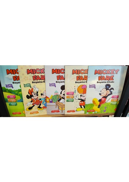 Mickey Mouse Figürlü 5 Kitaplık Boyama Kitabı Seti ve 12 Li Tüp Kuruboya AD68485 fiyatları