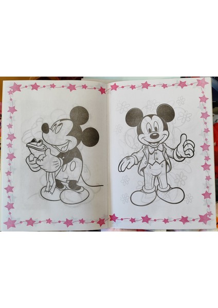 Mickey Mouse Figürlü 5 Kitaplık Boyama Kitabı Seti ve 12 Li Tüp Kuruboya AD68485 fırsatları
