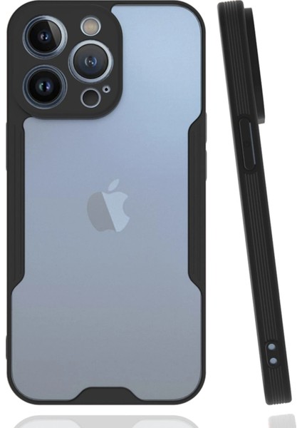 Apple iPhone 14 Pro Max Kılıf Platin Soft - Siyah