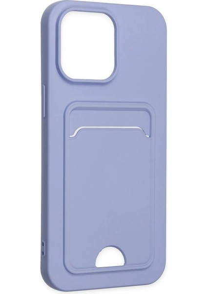 Apple iPhone 14 Pro Kılıf Card Flex Kılıf (Kartlıklı) - Lila modelleri
