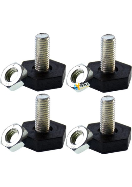 Arçelik Uyumlu ARY4320SA Çamaşır Makinesi Ayağı Kaymaz Ayarlı Ayak 4 Lü Seti Ölçülere Dikkat Ediniz