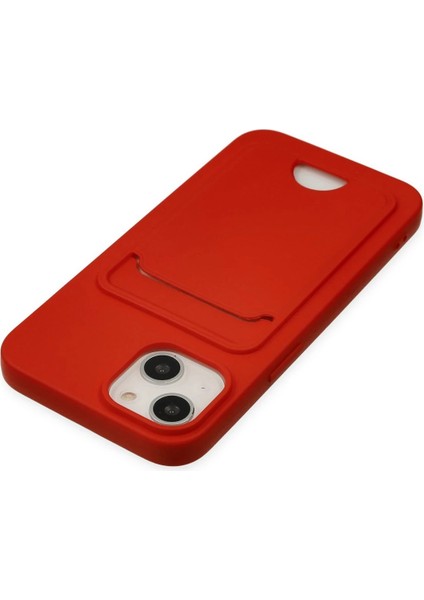 Apple iPhone 14 Plus Kılıf Card Flex Kılıf (Kartlıklı) - Kırmızı indirimleri