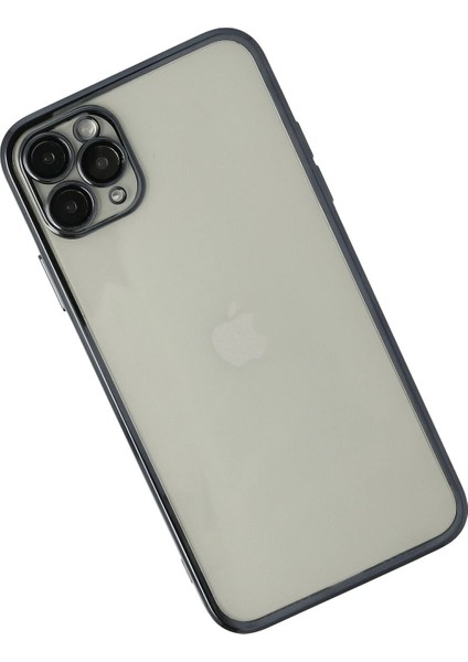 Apple iPhone 11 Pro Crystal Shield Lensli Silikon (Lens Protector / Kamera Koruyucu Kılıf) - Siyah indirimleri