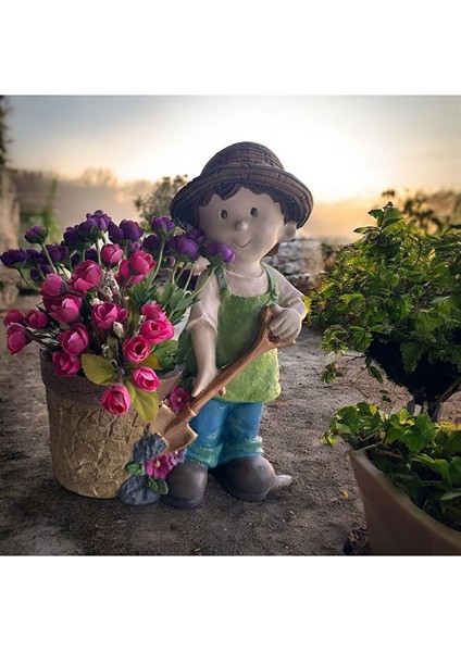 Saksılı Bahçe Cücesi, Erkek Bahçe Cücesi Saksılı, Dekoratif Saksı