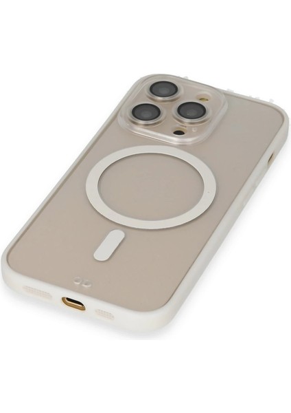 Apple iPhone 14 Pro Flux Mat Kapak – Şeffaf Arka Yüzey, Slim & Pratik Stil - Beyaz modelleri