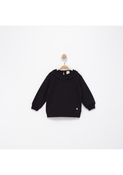 Fırfır Yaka Detaylı Kız Çocuk Sweatshirt fiyatları