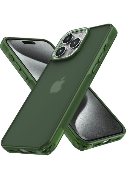 Apple iPhone 15 Pro Elegant Protective Kılıf - Slim Cover - Yeşil indirimleri