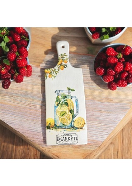 Limon Desenli Dekoratif Sunumluk, Duvar Süsü, 30*15 Cm, Seramik, El Yapımı fiyatları