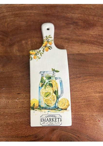 Limon Desenli Dekoratif Sunumluk, Duvar Süsü, 30*15 Cm, Seramik, El Yapımı modelleri