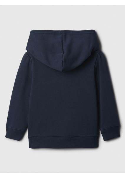 Kız Bebek Lacivert Gap Logo Kapüşonlu Fleece Sweatshirt