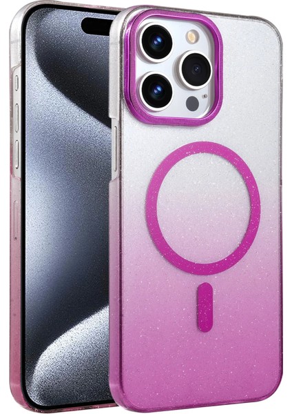 Apple iPhone 14 Pro Max Selene Shine Magsafe Case – Elegant Glossy Kılıf (Işıltılı Premium Kapak) - Mor fırsatları