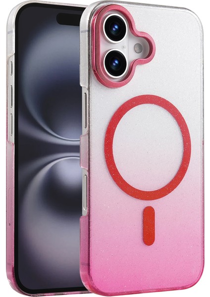 Apple iPhone 16 Plus Selene Shine Magsafe Case – Elegant Glossy Kılıf (Işıltılı Premium Kapak) - Pembe fırsatları