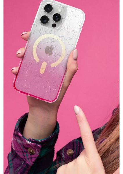 Apple iPhone 15 Pro Radiant Pummel Glitter Kapak – Stylish Simli Yüzey & Dayanıklı Tasarım - Pembe fiyatları