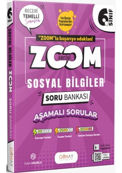 6. Sınıf Zoom Serisi Sosyal Bilgiler Soru Bankası Günay Yayınları