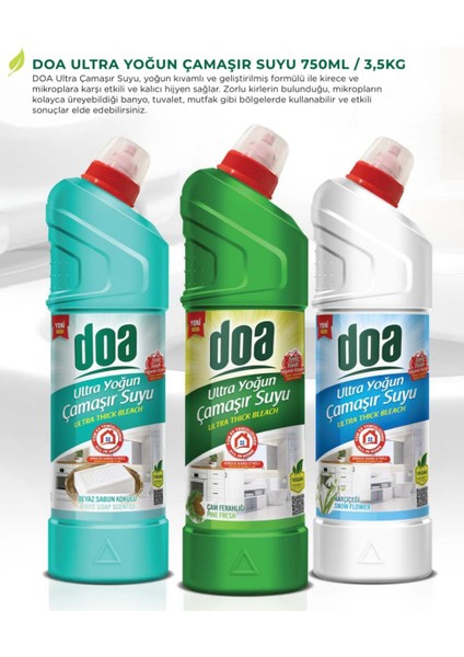 Doa Ultra Yoğun Çamaşır Suyu 750 ml x 3 Adet fiyatları