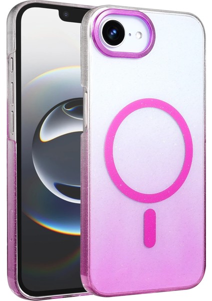 Apple iPhone 16E Selene Shine Magsafe Case – Elegant Glossy Kılıf (Işıltılı Premium Kapak) - Mor fırsatları
