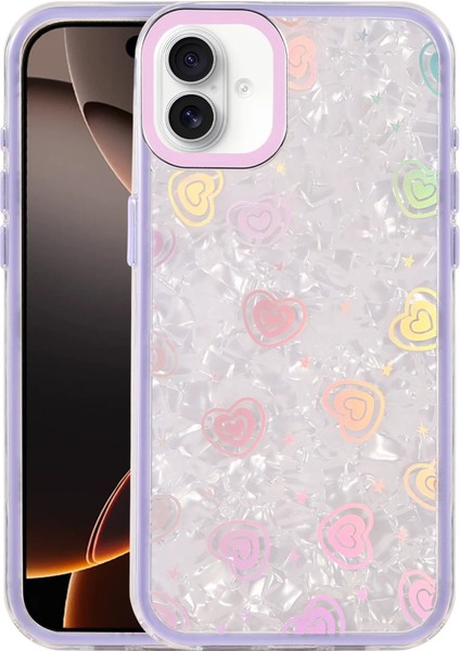 Apple iPhone 16 Astra Desenli Kapak – Slim, Zarif & Şık Tasarım, Modern Koruma - Mor