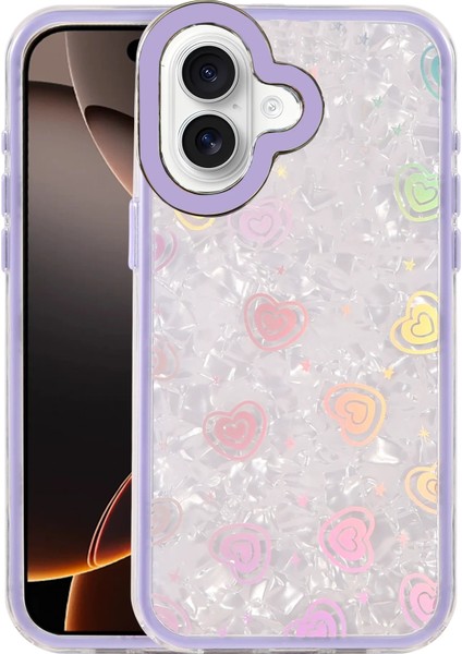 Apple iPhone 16 Astra Desenli Kapak – Slim, Zarif & Şık Tasarım, Modern Koruma - Mor indirimleri