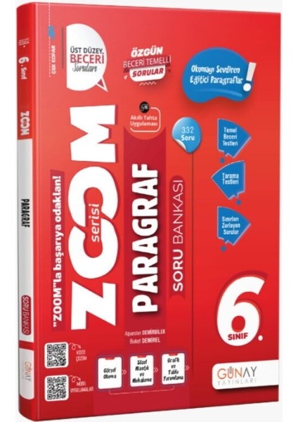 6. Sınıf Paragraf Zoom Serisi Soru Bankası Günay Yayınları