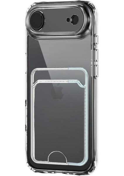 Apple iPhone 17 Air Cardy Silikon Kılıf – Kart Bölmeli, Şeffaf Yapı modelleri