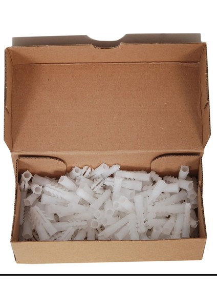 7mm Plastik Dübel Beyaz Made 100 Adet