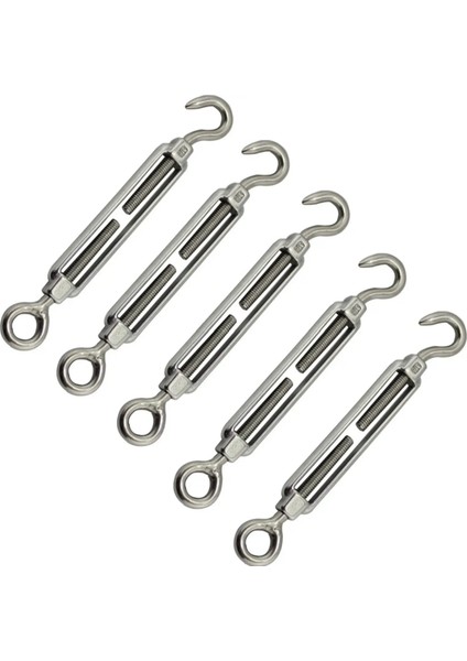 Kanca M10 Yük Halat Gerdirme Galvanizli Çektirme Yük Gergi Demiri 5 Adet