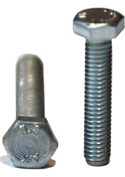 100 Adet 6X40 Altıgen Beyaz Galvanizli Cıvata