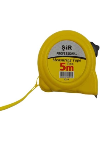 Şir Profesyonel Şerit Metre Mezura 5 Metre 19 mm