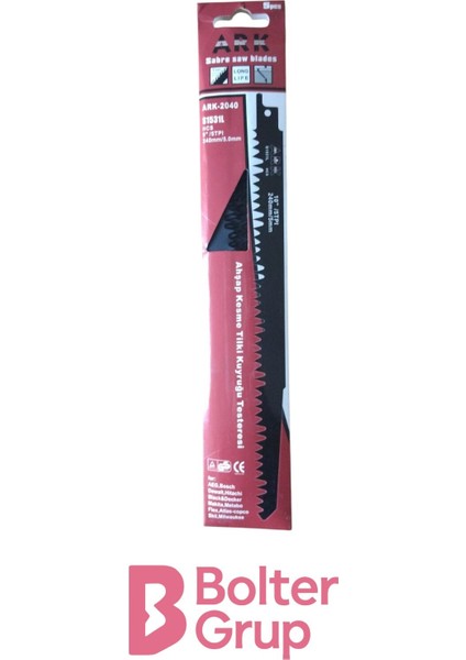 Ark Ağaç Kesme Tilki Kuyruğu Ucu Kemik Kesme Testeresi Ucu 240MM x 5mm 5 Adet modelleri