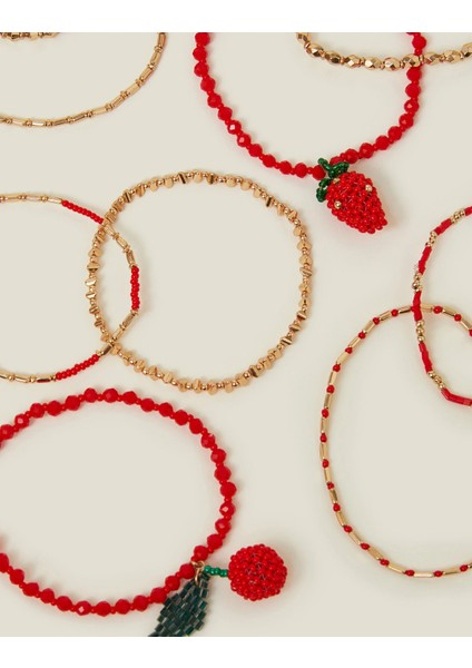 Çilekli Streç Bileklik Set x 9 modelleri