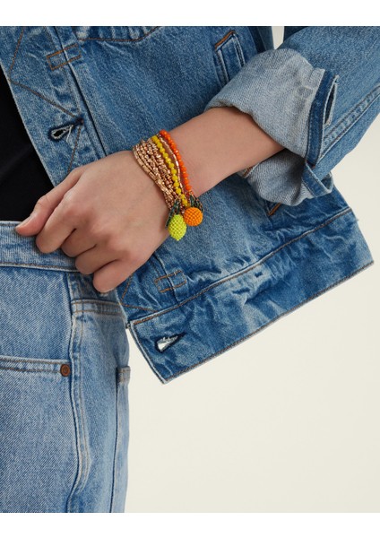 Limonlu Streç Bileklik x 9