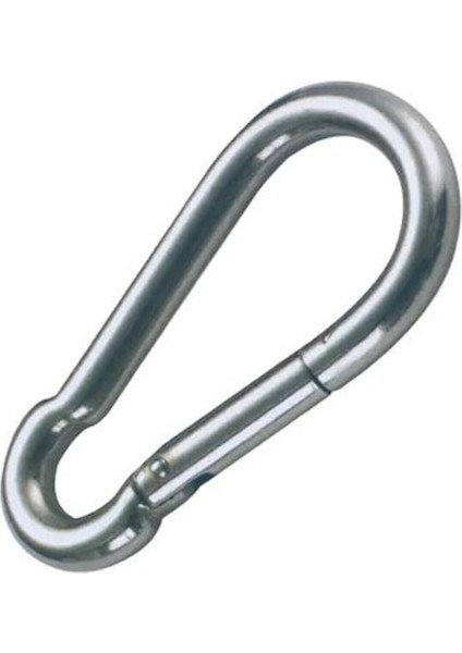 BRATİ HAND TOOLS Karabina 6 mm Yaylı Kanca Çelik Kilit Olta Dağcılık Kamp Malzemeleri Salıncak Anahtar Askı 5 Adet