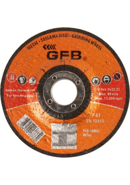 Metal Taşlama Taşı 180X80 (10 Adet)