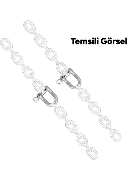 Zincir Kilidi 6 mm Kilitli Karabina U Tipi Mapa Kilit Salıncak Askısı Ek Bağlantı Parça Aparat 5 Ad fırsatları