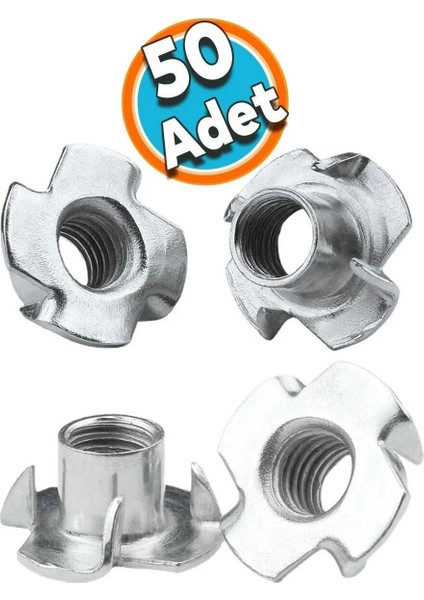 Çakma Ağaç Somunu M6 Çinko (50 Adet) fiyatları