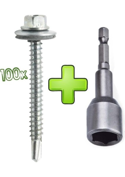 100 Adet 5,5X25 mm Çatı Vidası Matkap Uçlu Trapez Sac Vidası Akıllı Vida fiyatları