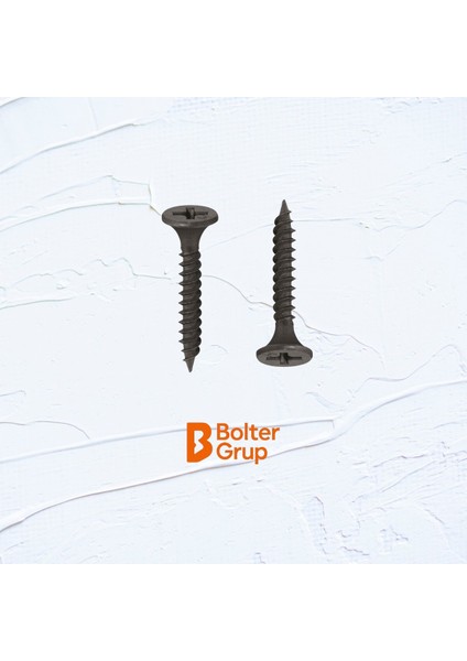 Sivri Uçlu Alçıpan Vidası Borazan Siyah Vida 3.5 x 45 mm 100 Adet