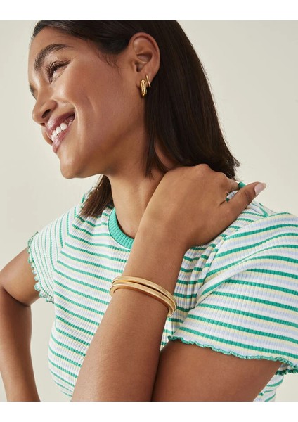 Kalın Streç Bilekik Gold x 2