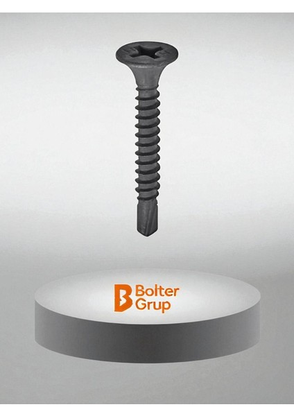 Matkap Uçlu Alçıpan Vidası Siyah Vida 3.5 x 25 mm 100 Adet